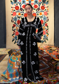 Abaya Robe Black with Silver Embroidery