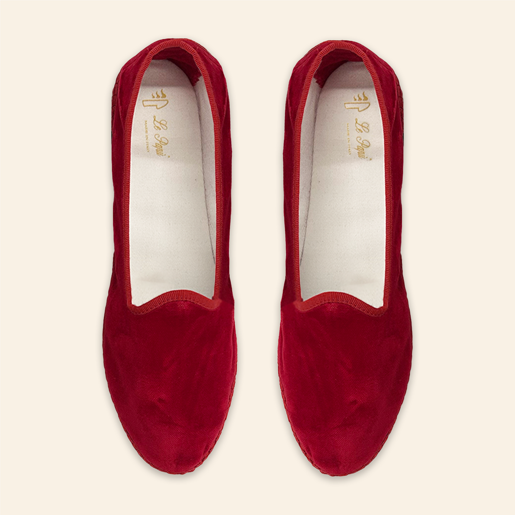 Velvet Venetian Slippers Red Men
