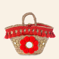 Sicilian Basket Fringe Medium Red