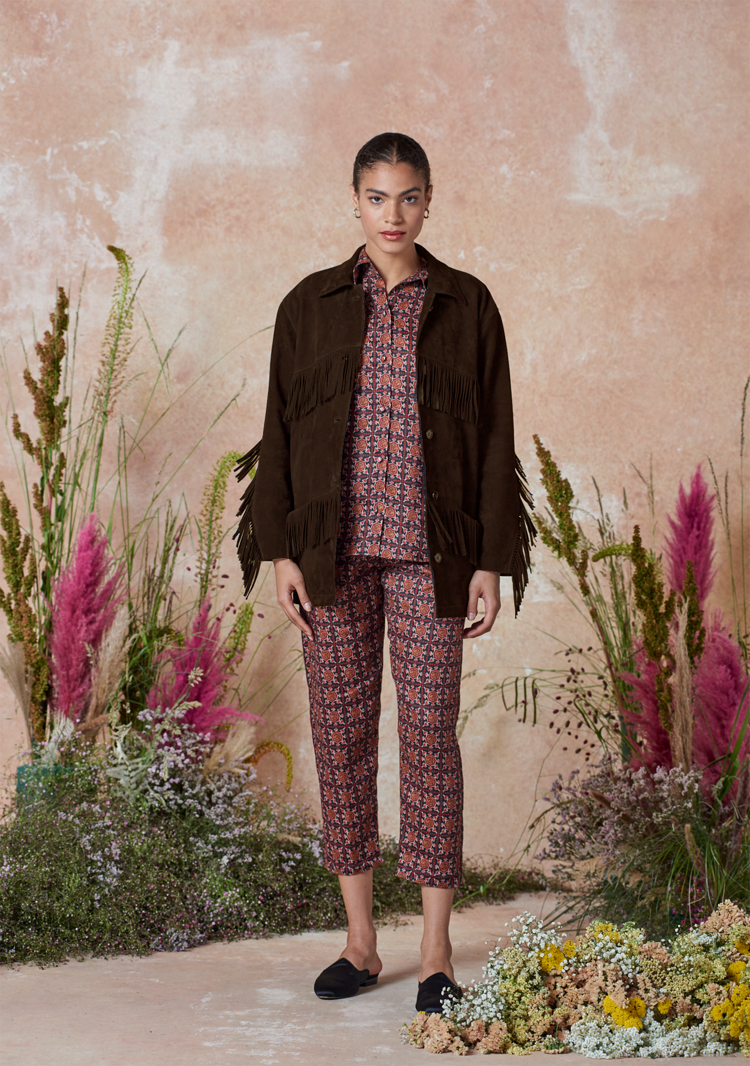 Koko Fringe Jacket Chocolate