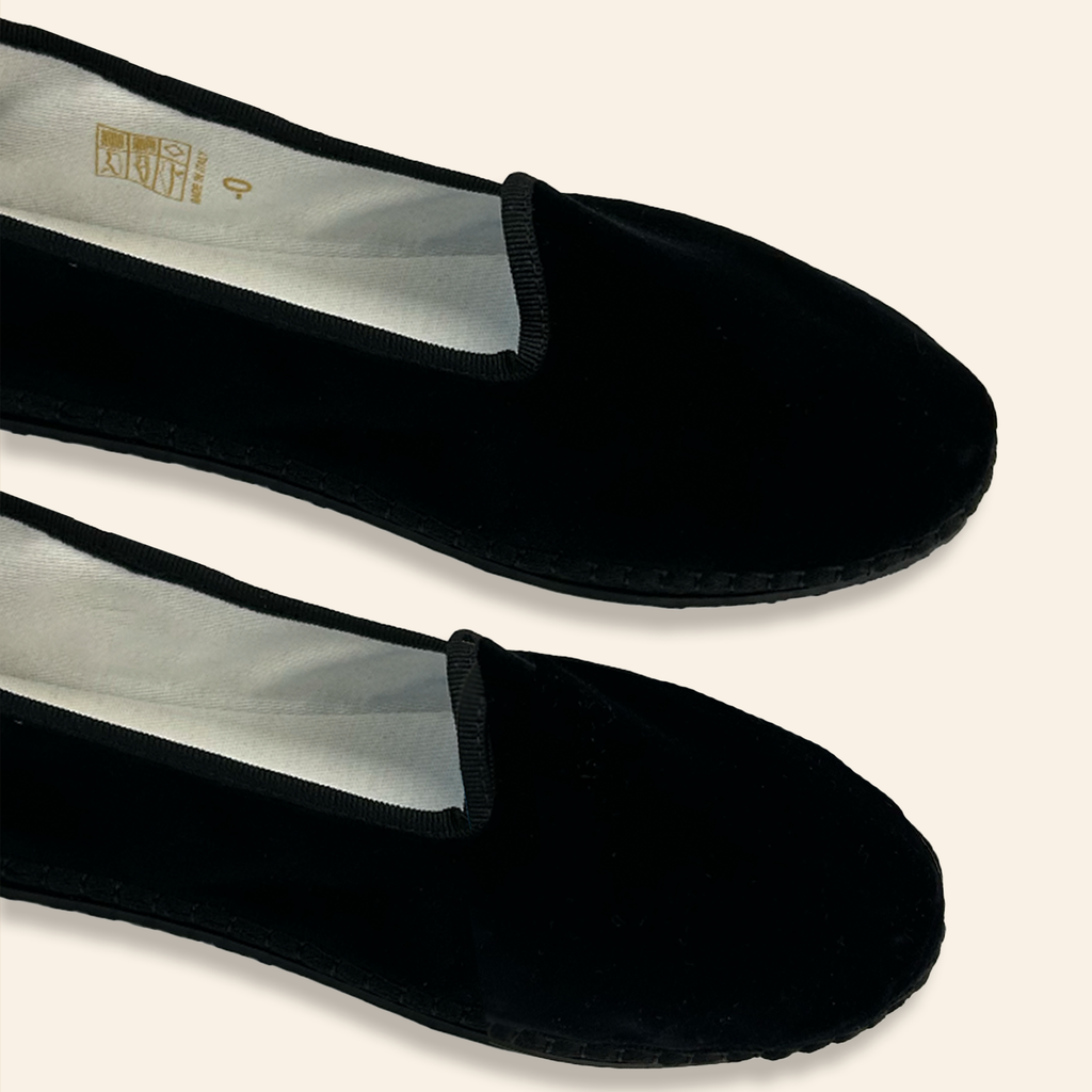 Velvet Venetian Slippers Black
