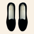 Velvet Venetian Slippers Black