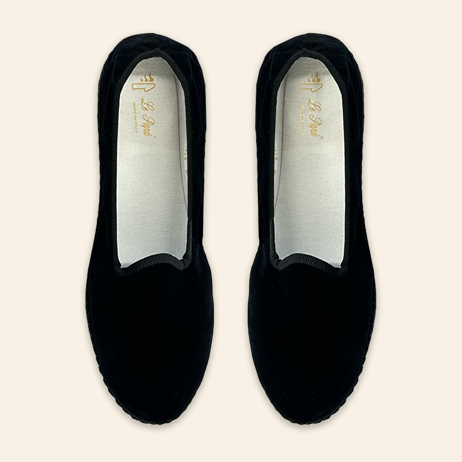 Velvet Venetian Slippers Black