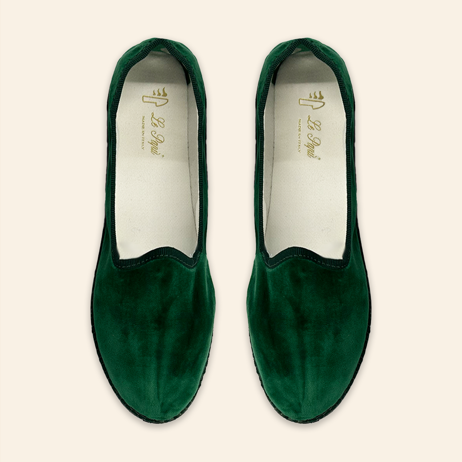 Velvet Venetian Slippers Green