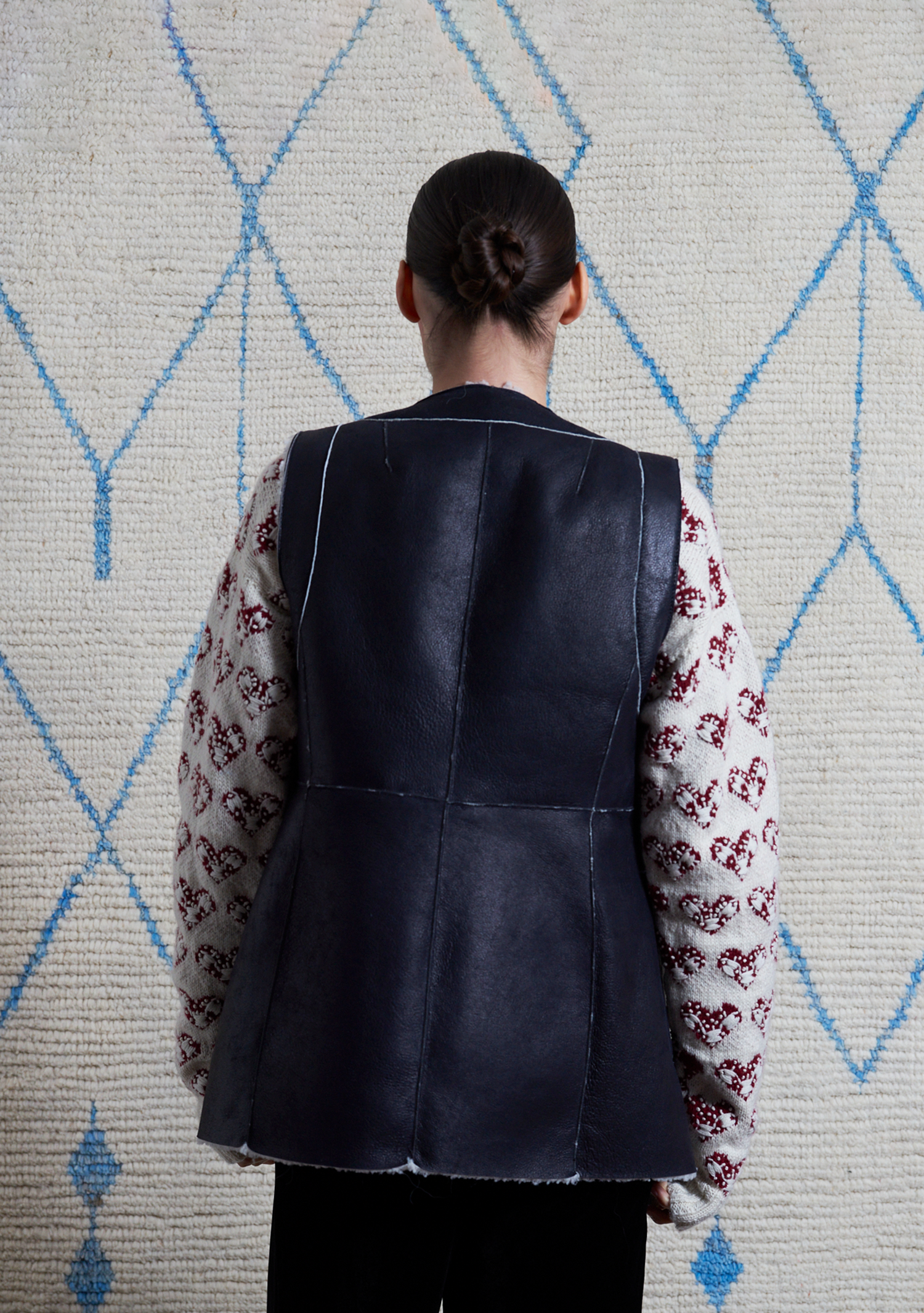 Vanina Gilet Black with White