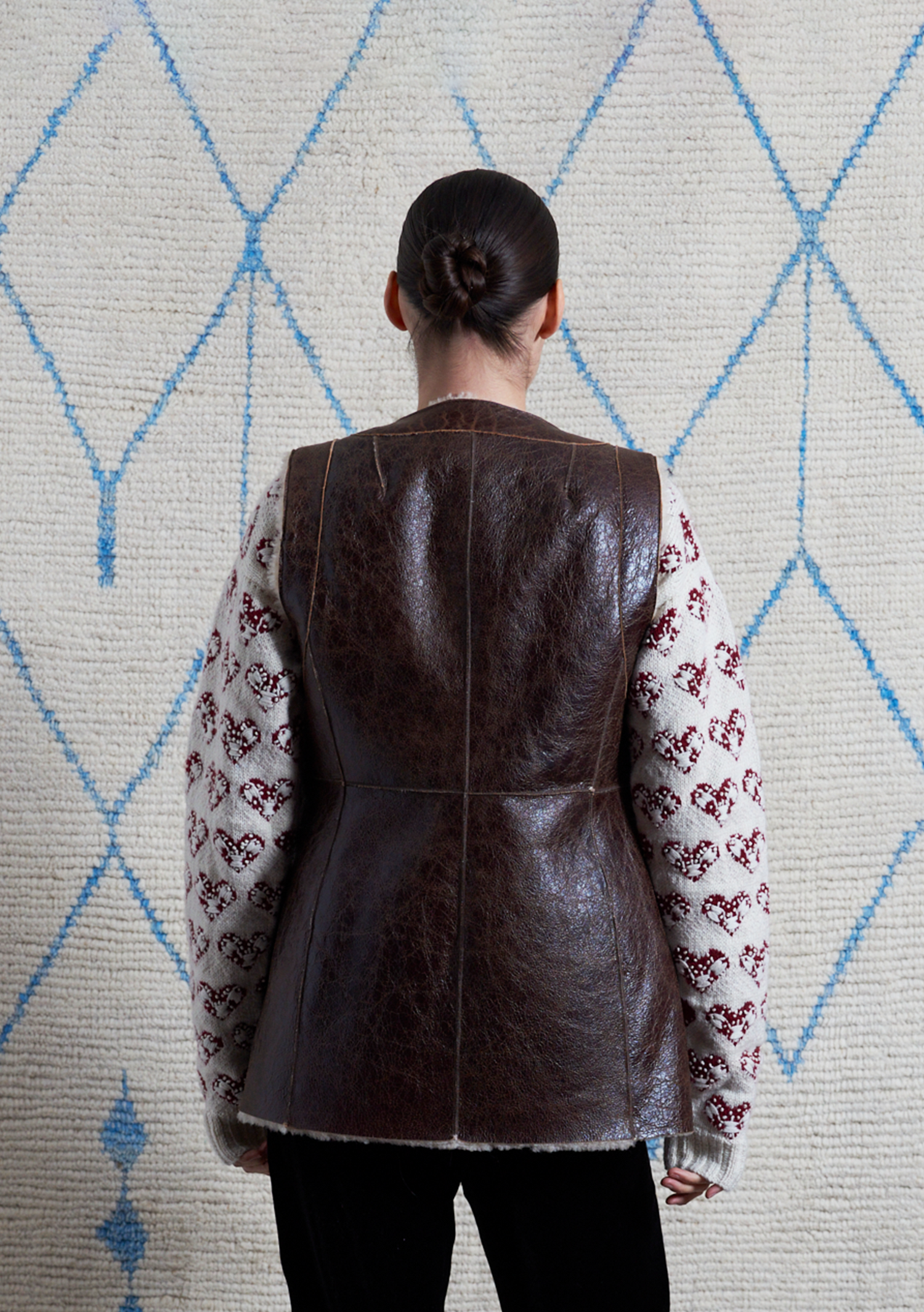 Vanina Gilet Camel with Ecru