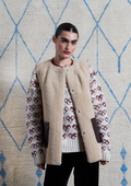 Vanina Gilet Camel with Ecru