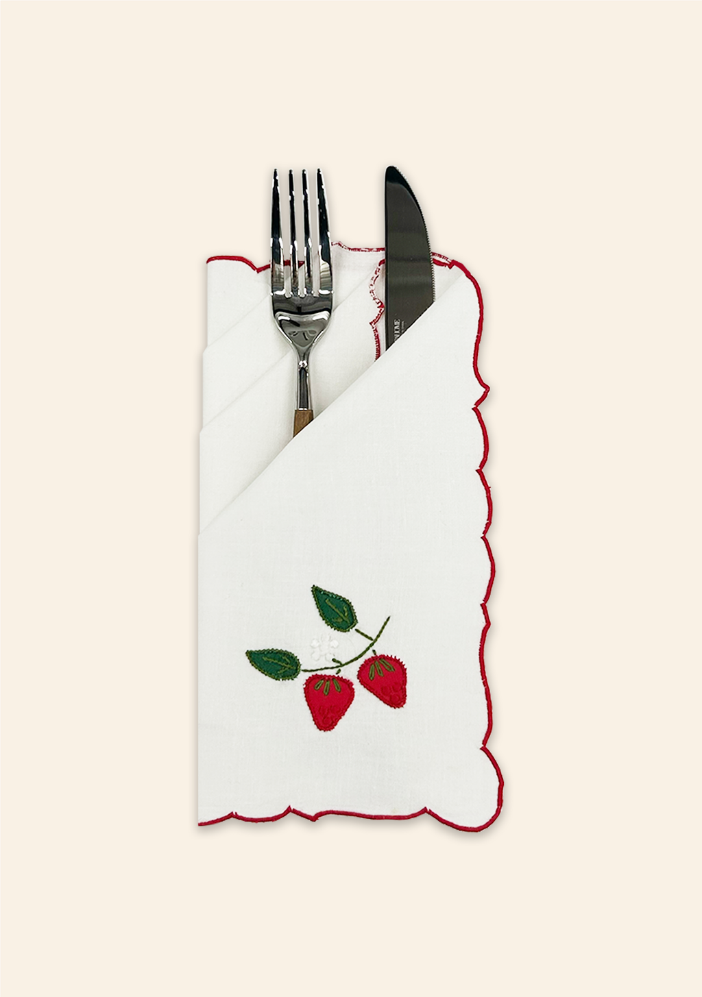 Strawberry Napkin Set of Two