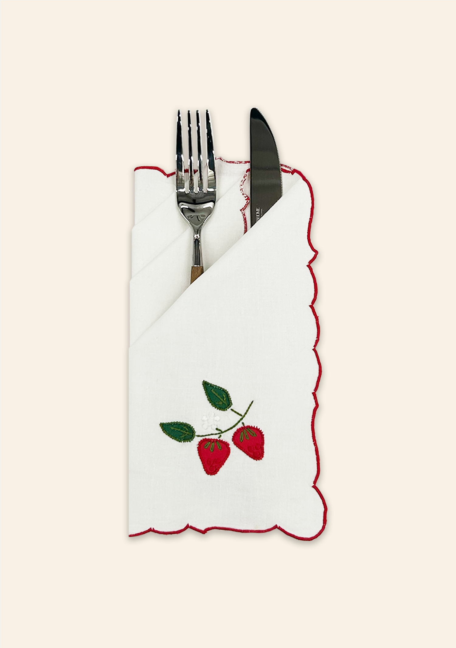 Strawberry Napkin Set of Two