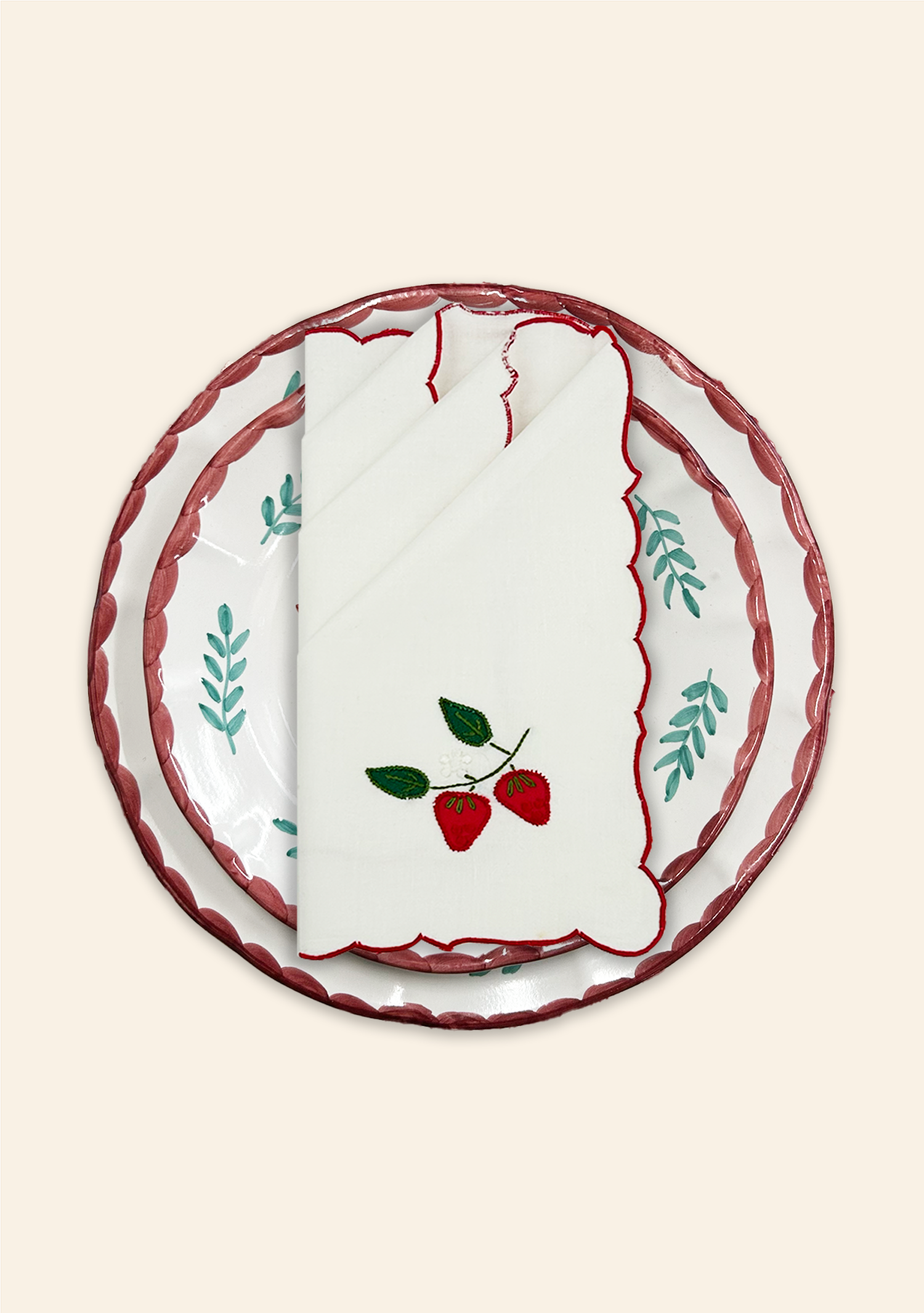 Strawberry Napkin Set of Two