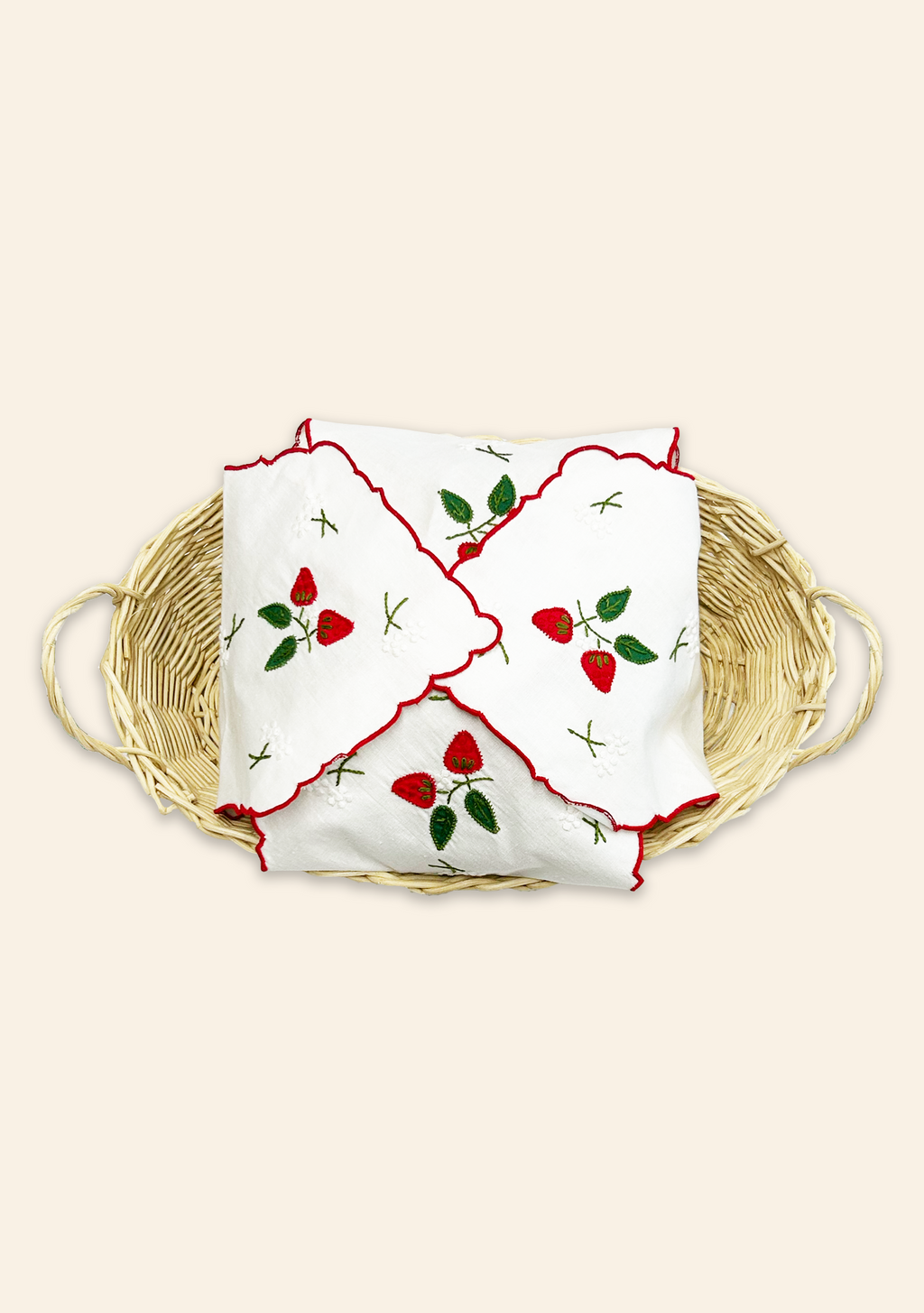 Strawberry Bread Basket Liner