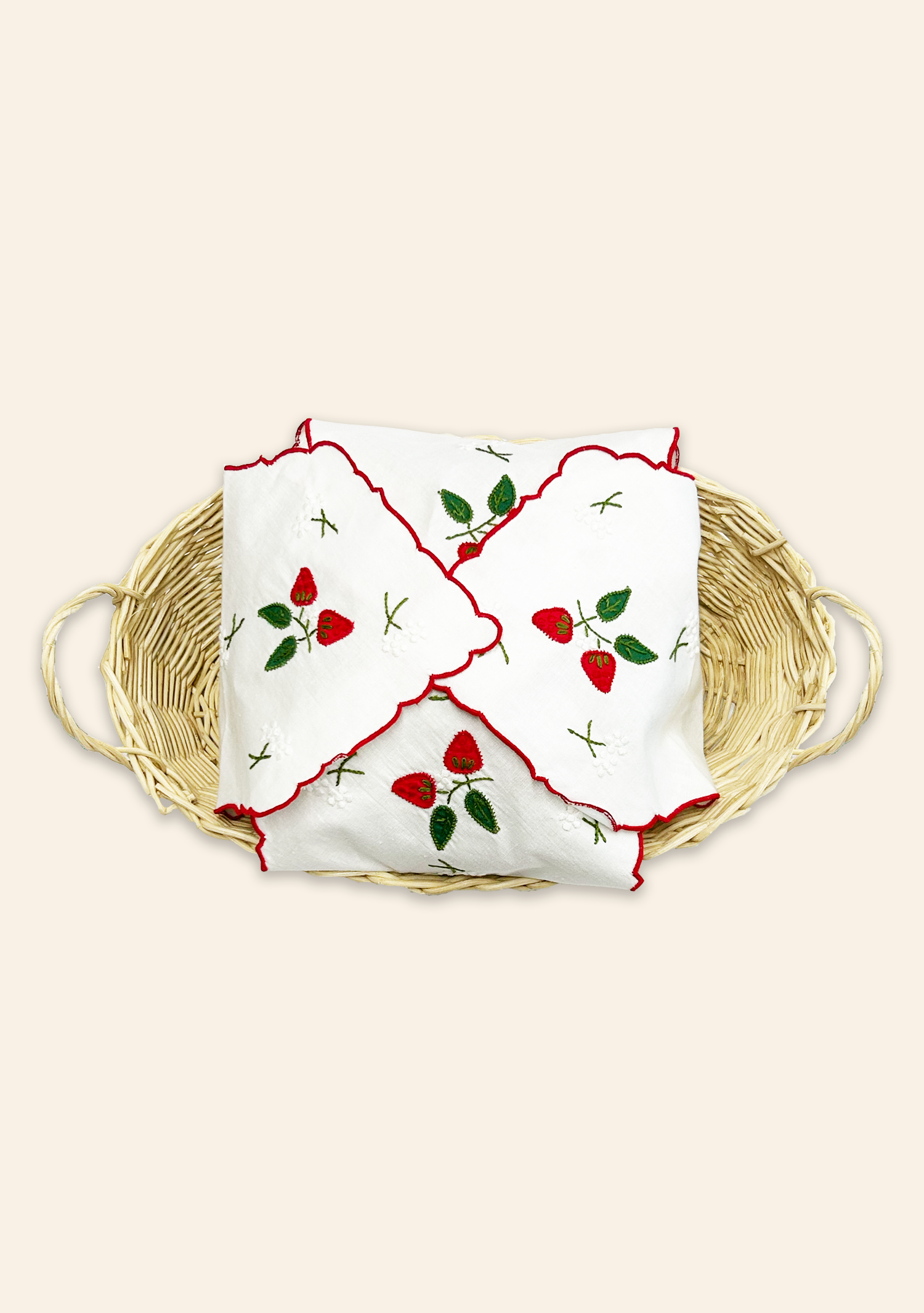 Strawberry Bread Basket Liner