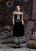 Yasmine Skirt Black with Appliqué