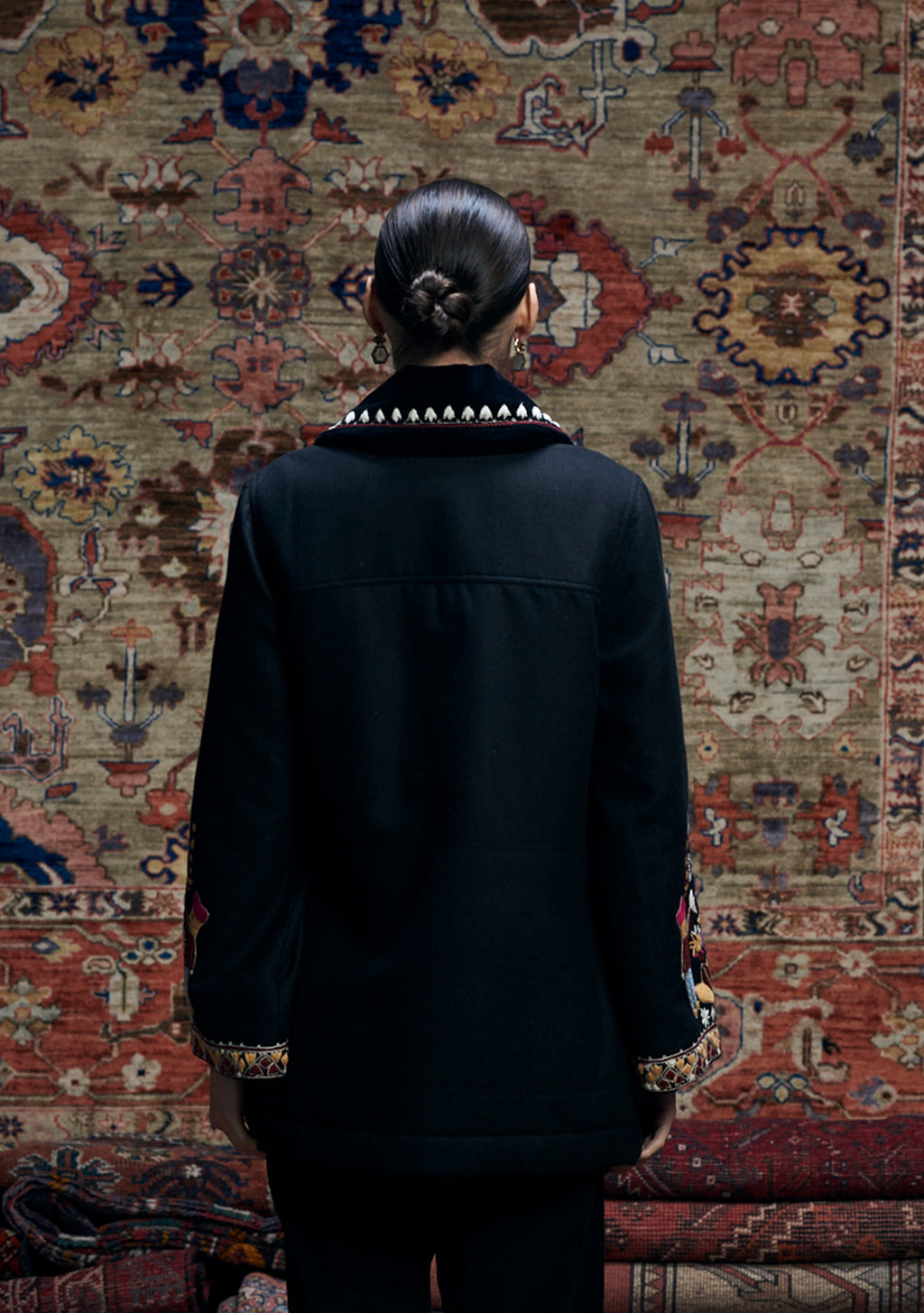 Carolina Jacket Black with Kinfolk Embroidery