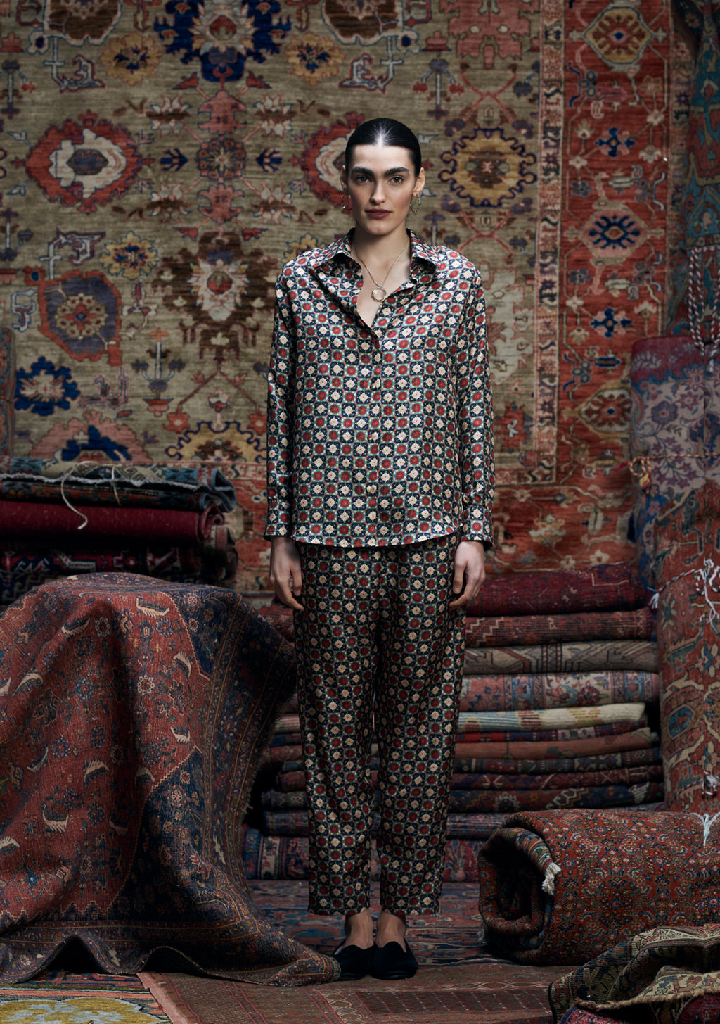Fern Pants Golshan Grid