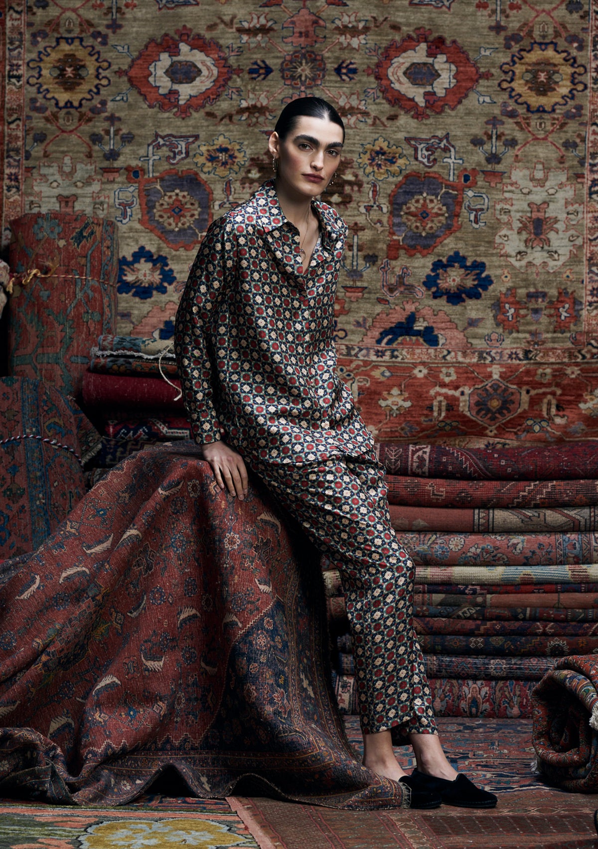 Fern Pants Golshan Grid