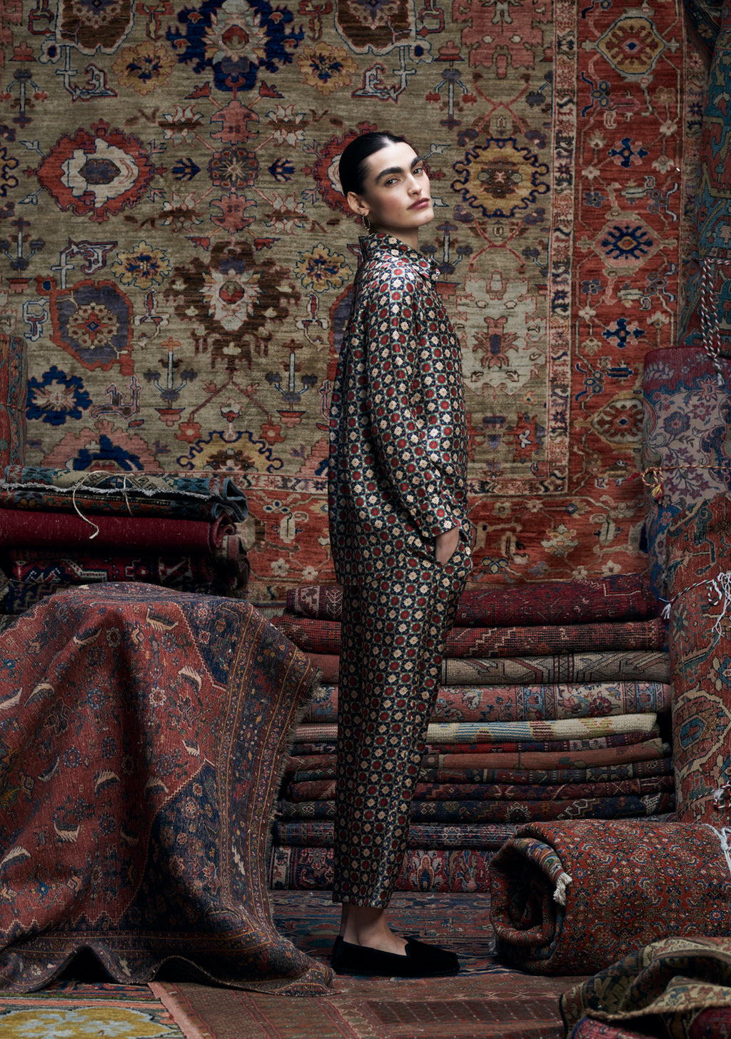 Fern Pants Golshan Grid