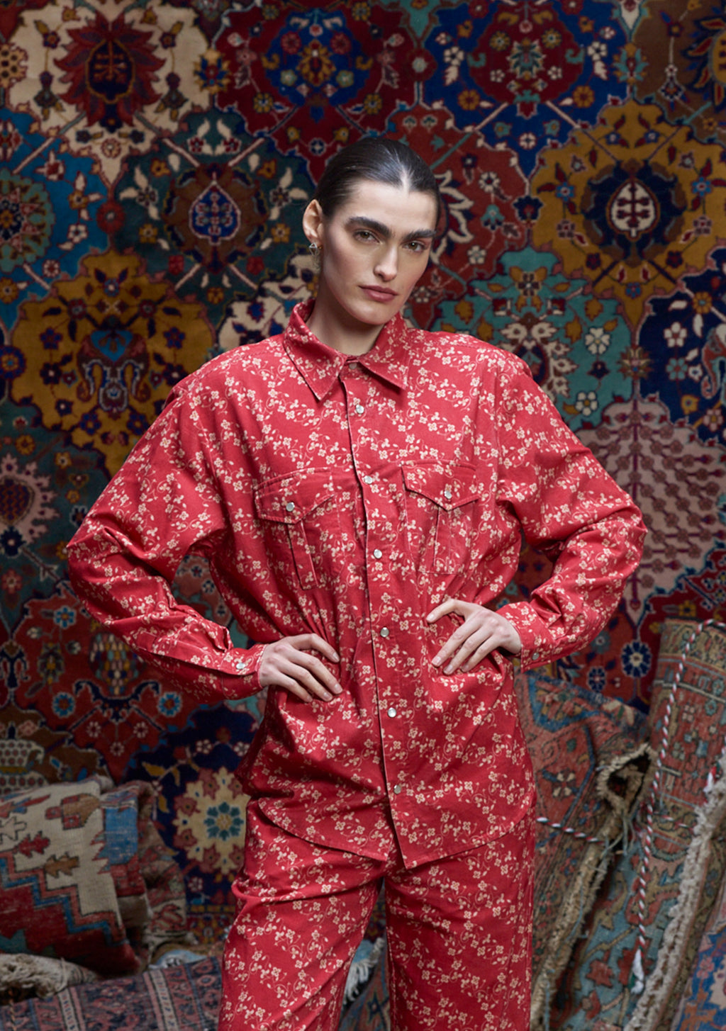 Mens Beau Shirt Whirling Buds