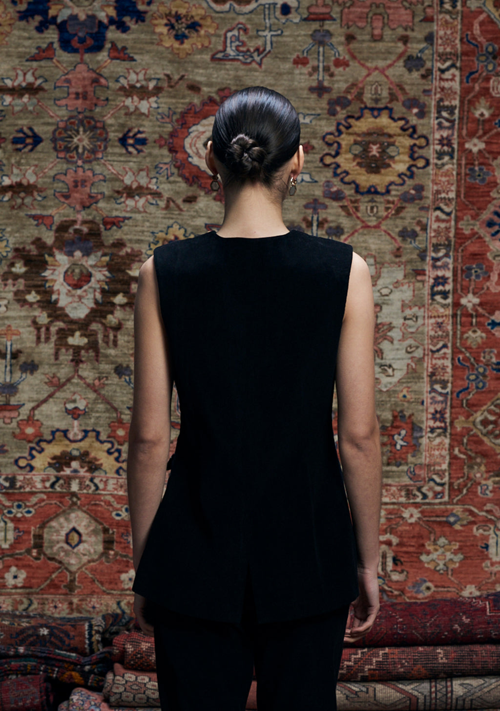 Myrto Gilet Black with Kinfolk Embroidery