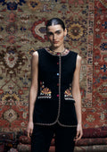 Myrto Gilet Black with Kinfolk Embroidery