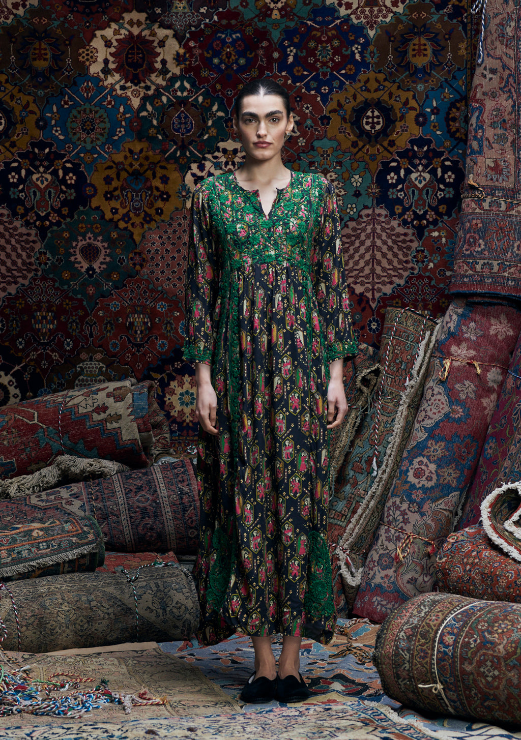 Silk Embroidered Dress Community