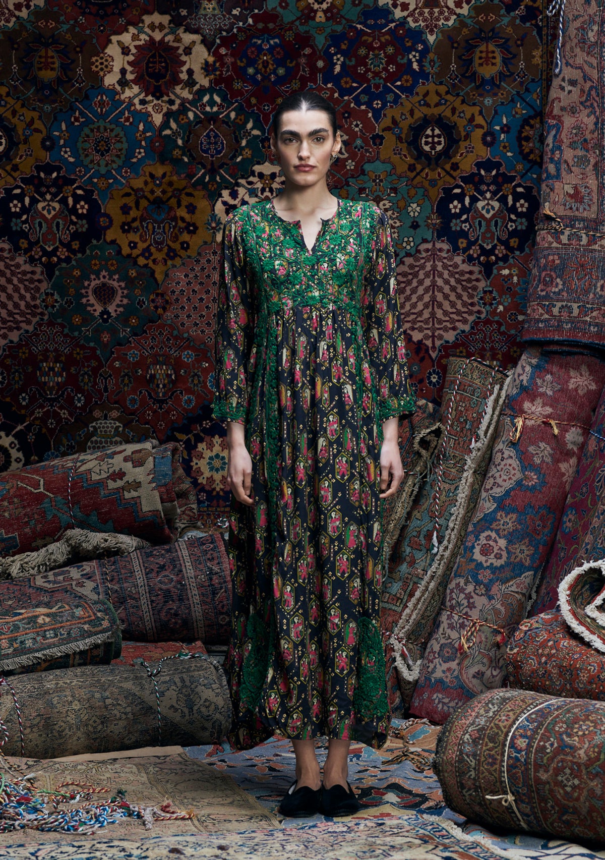 Silk Embroidered Dress Community