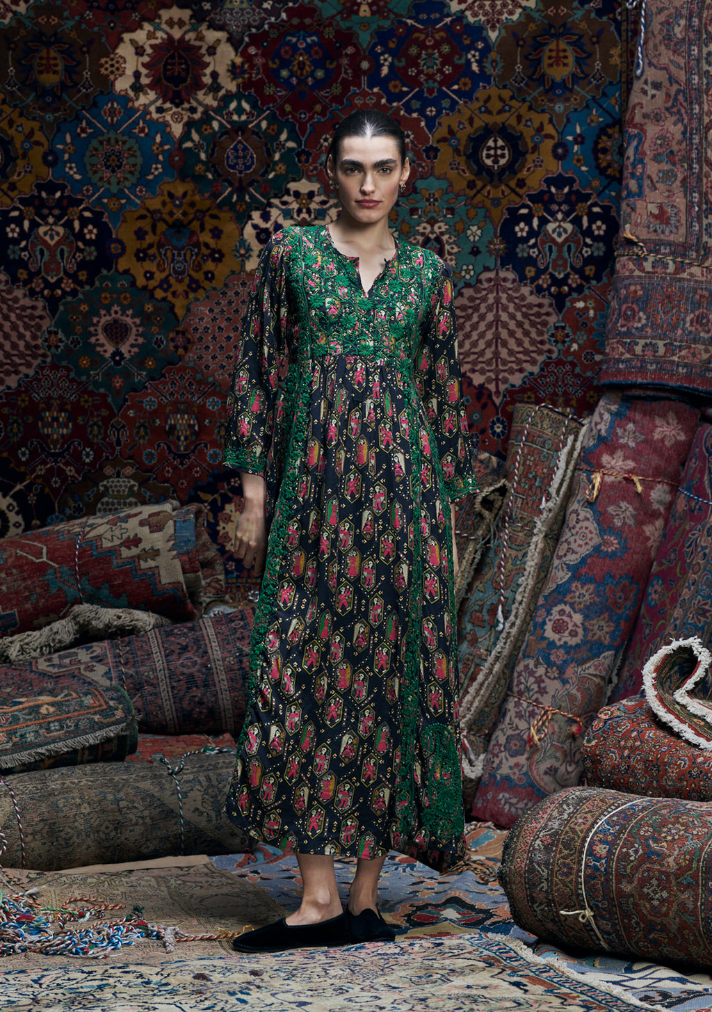 Silk Embroidered Dress Community
