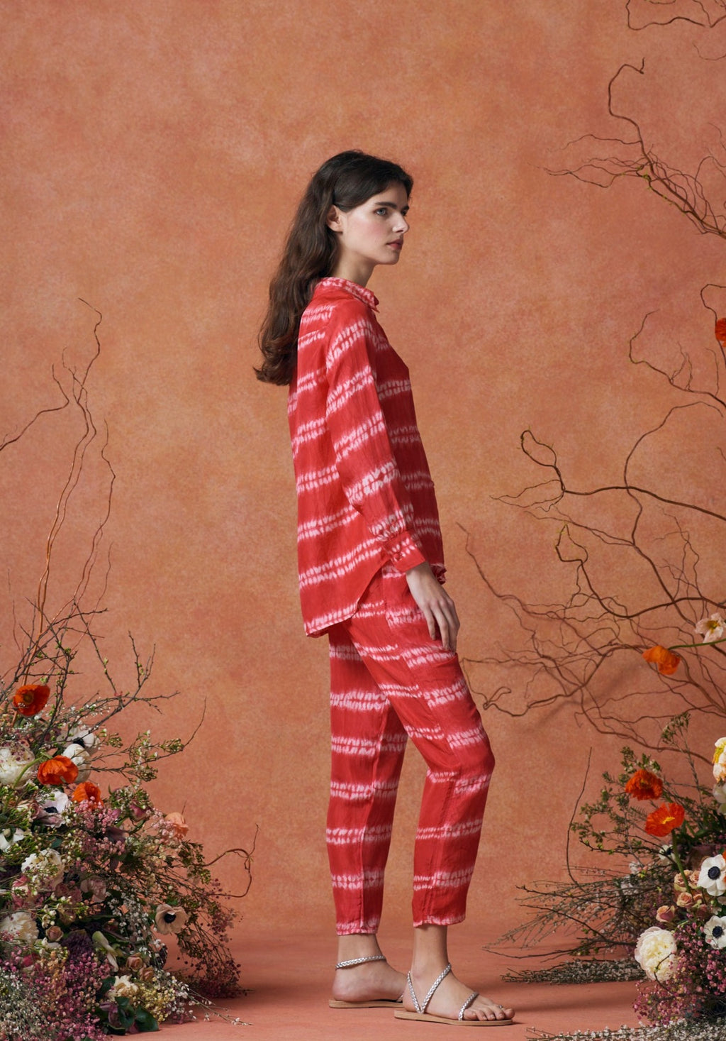 Fern Shirt Shibori Coral