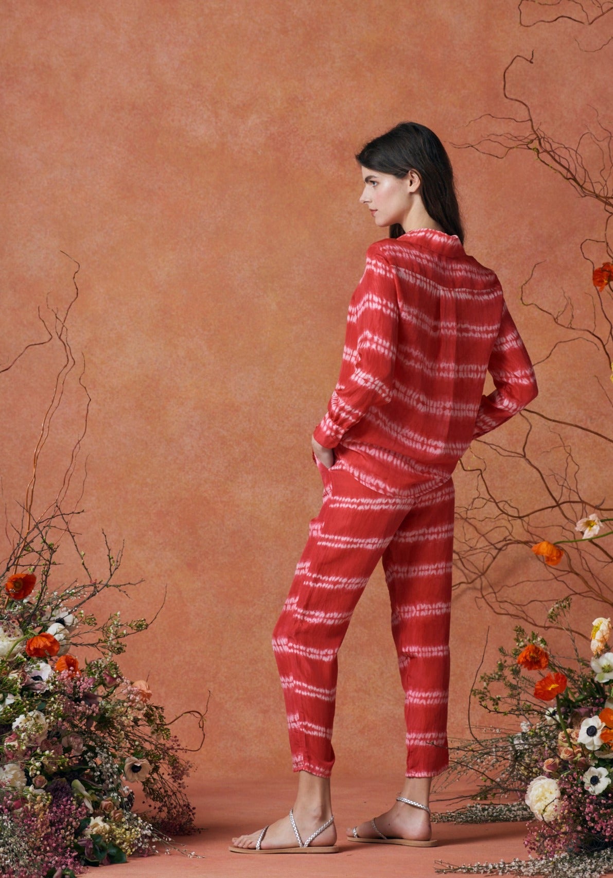 Fern Shirt Shibori Coral