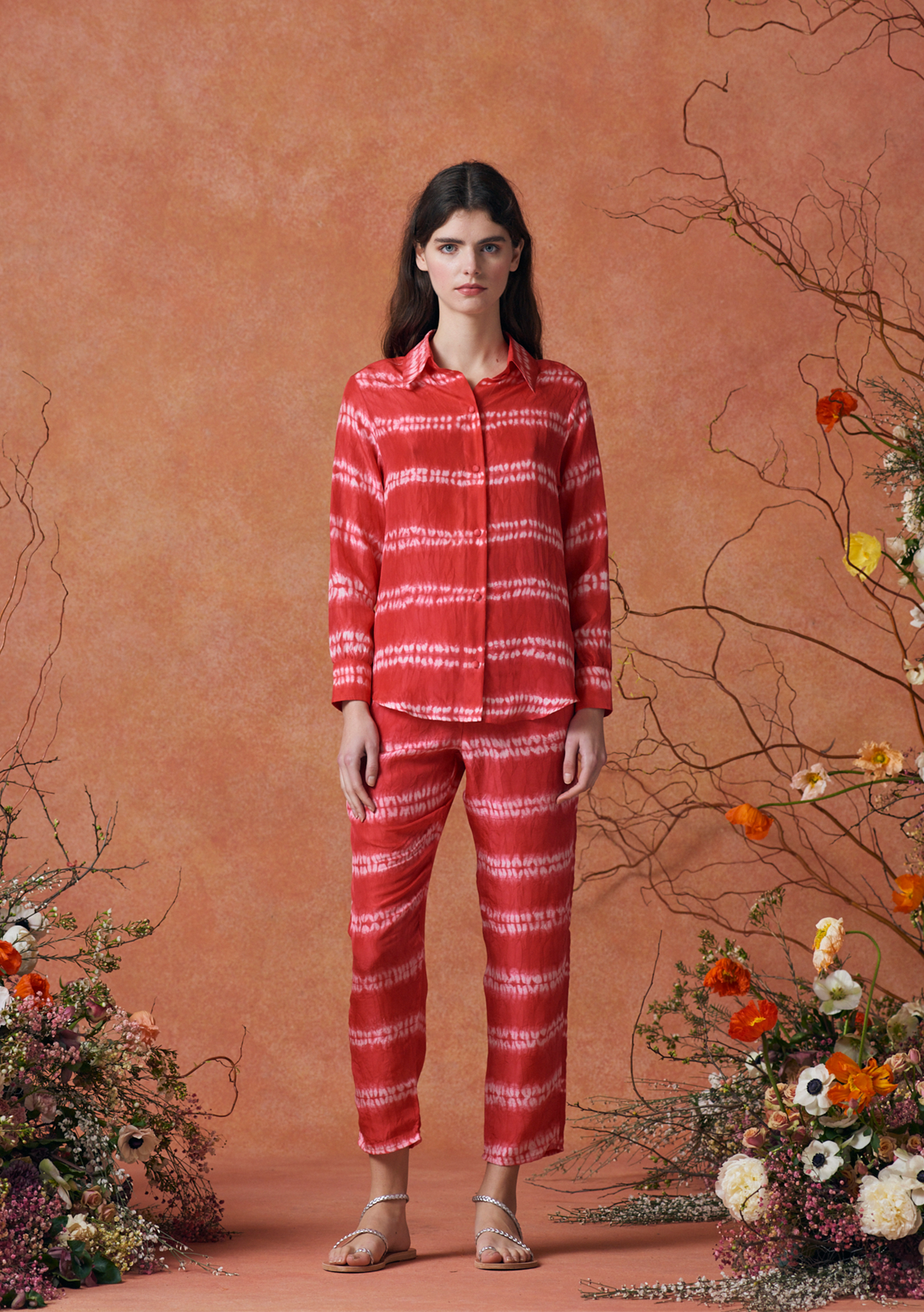 Fern Pants Shibori Coral