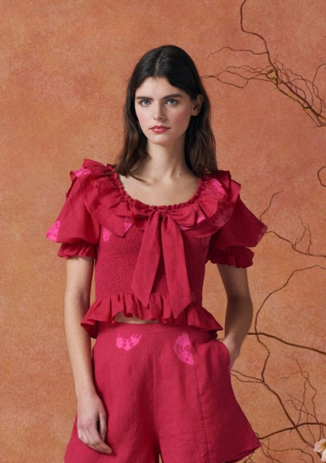 Frida Top Shibori Magenta