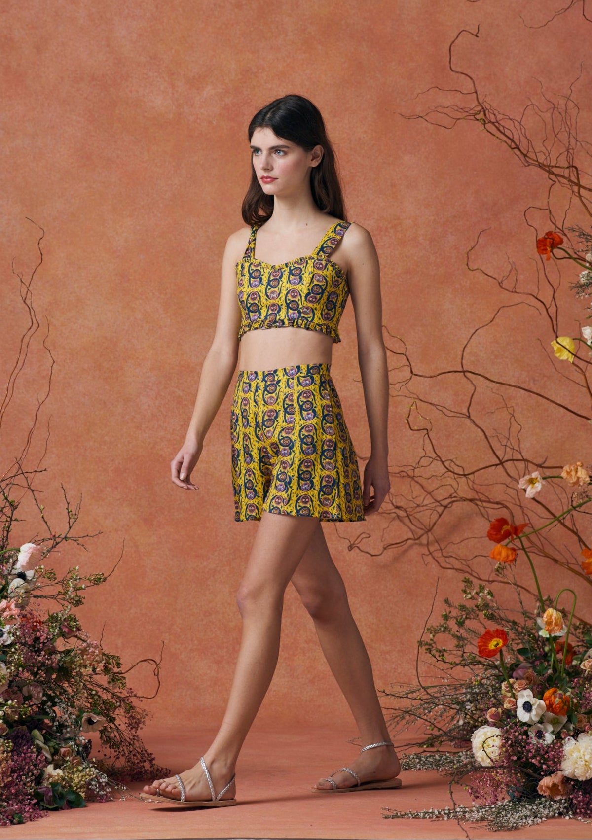 June Shorts Serpent Yellow