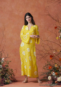 India Kaftan Shibori Yellow