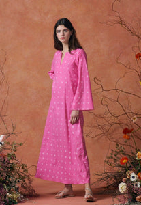 India Kaftan Shibori Pink