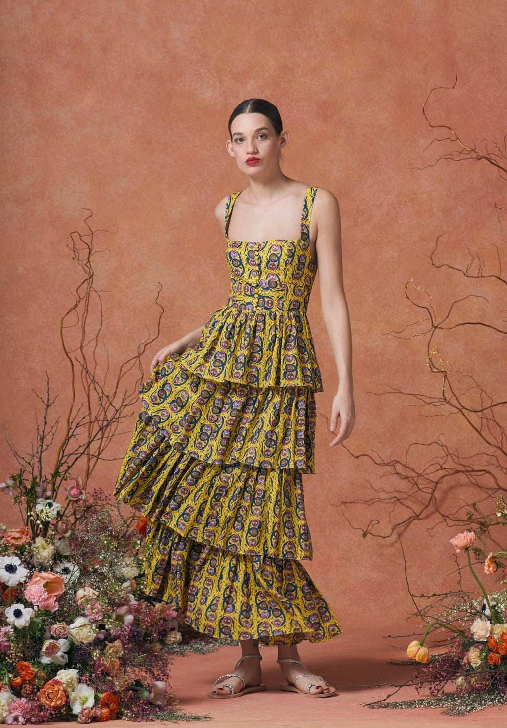 Iman Dress Serpent Yellow