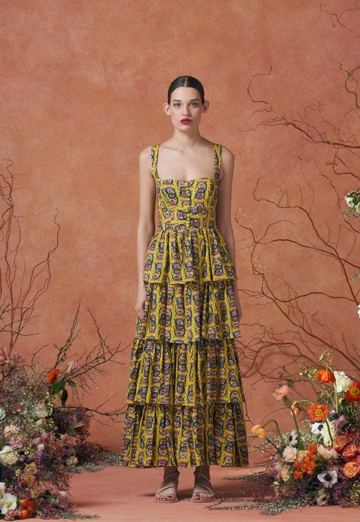 Iman Dress Serpent Yellow