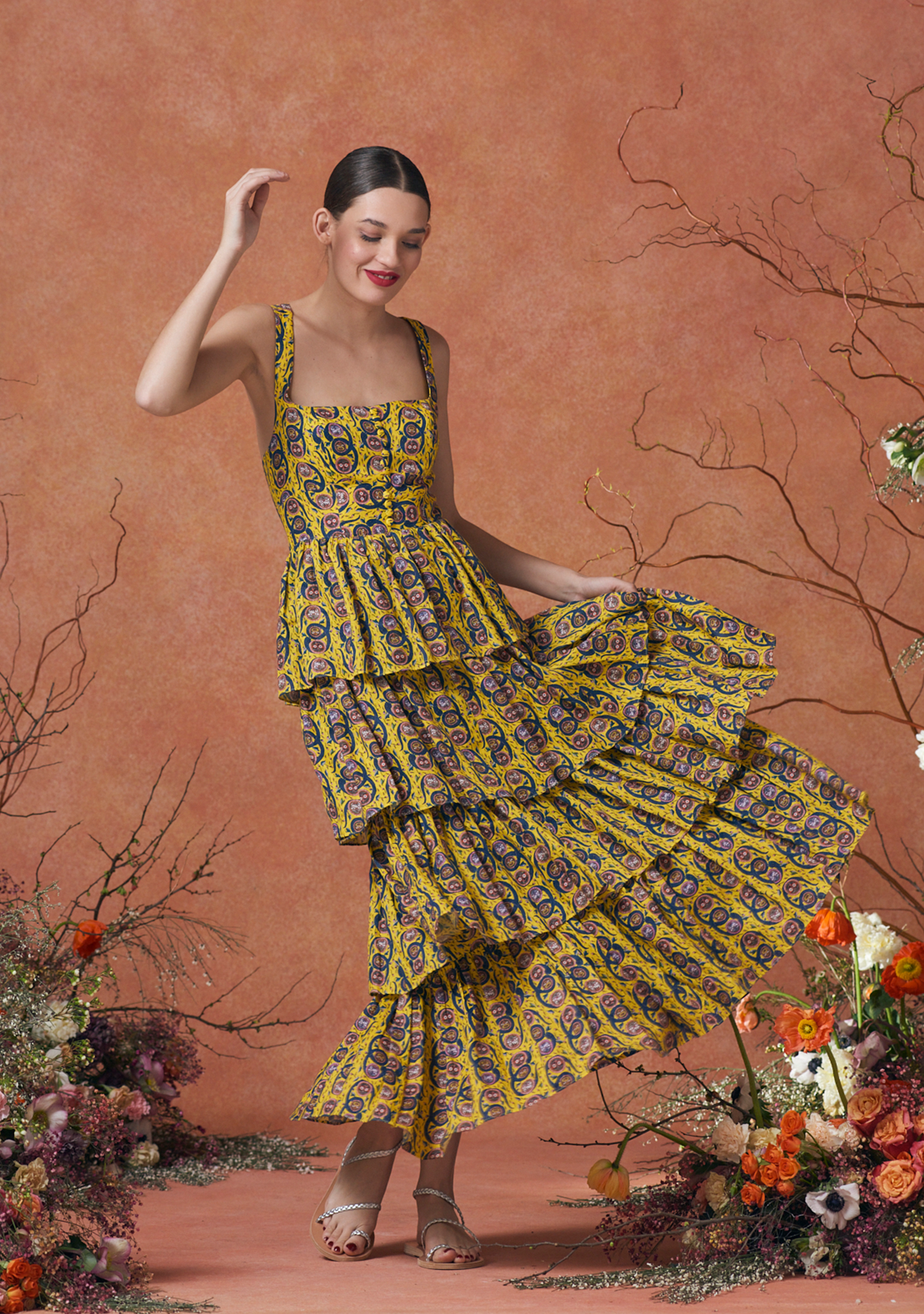 Iman Dress Serpent Yellow