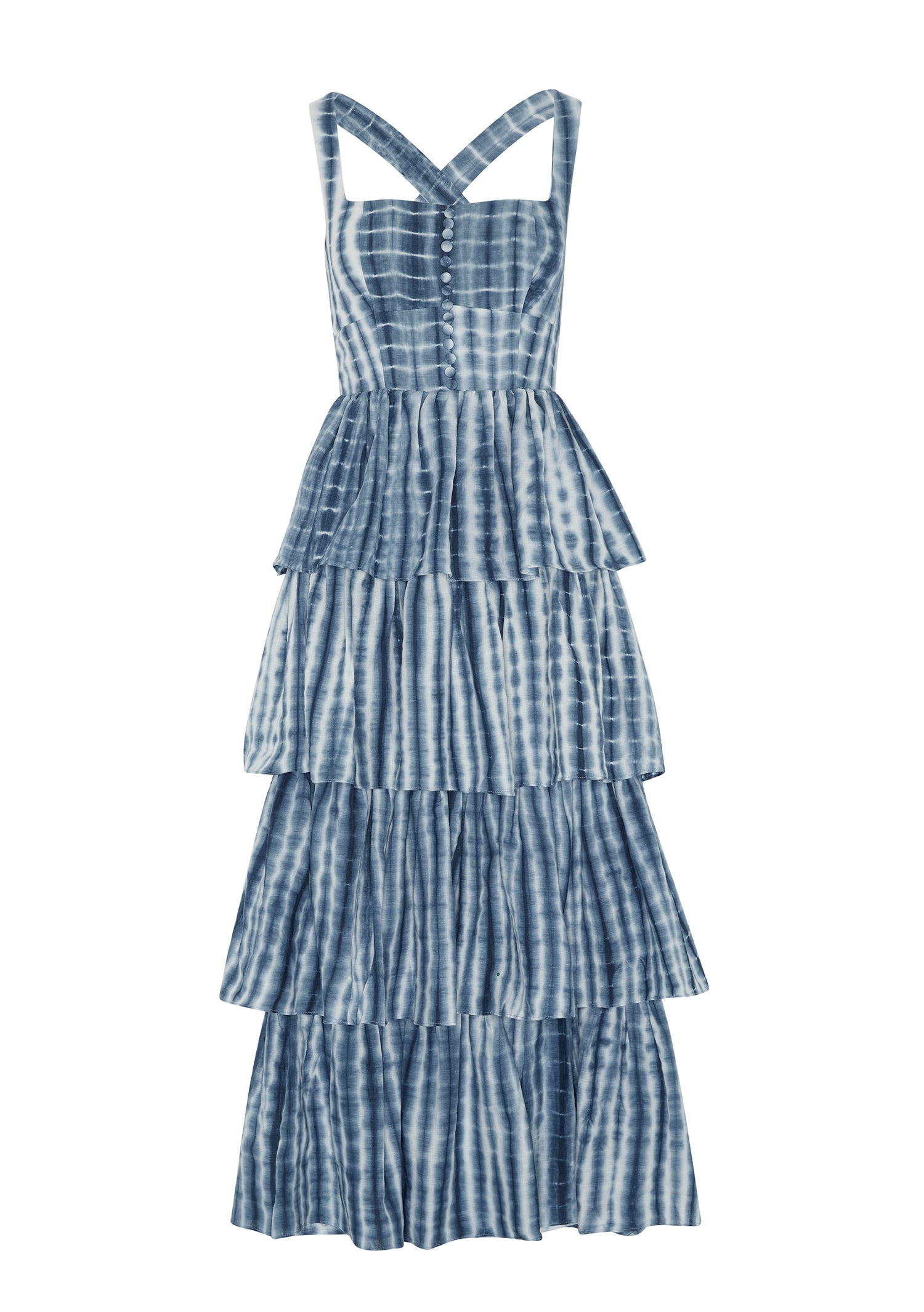 Iman Dress Shibori Blue