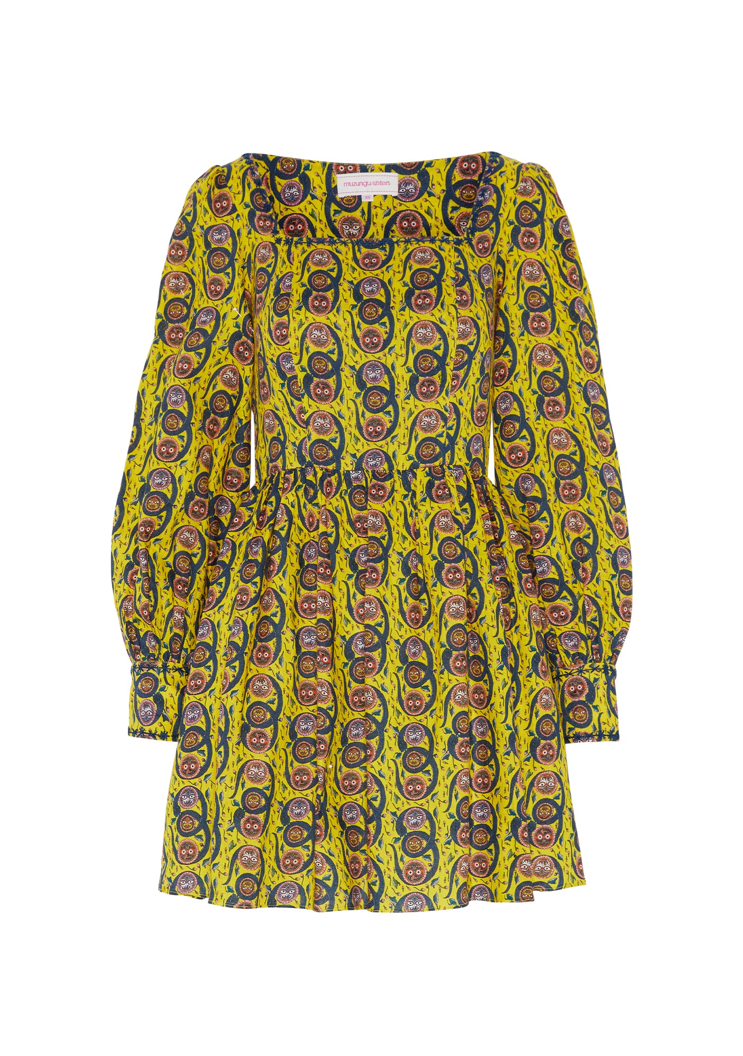 Anna Dress Serpent Yellow