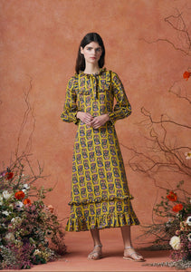 Daphne Dress Serpent Yellow