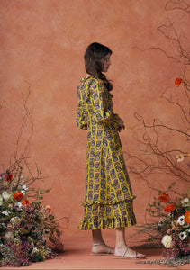 Daphne Dress Serpent Yellow