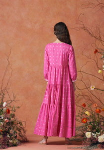 Frangipani Dress Shibori Pink