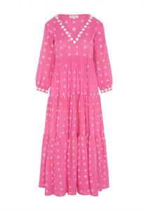 Frangipani Dress Shibori Pink