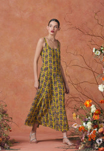 Sara Dress Serpent Yellow