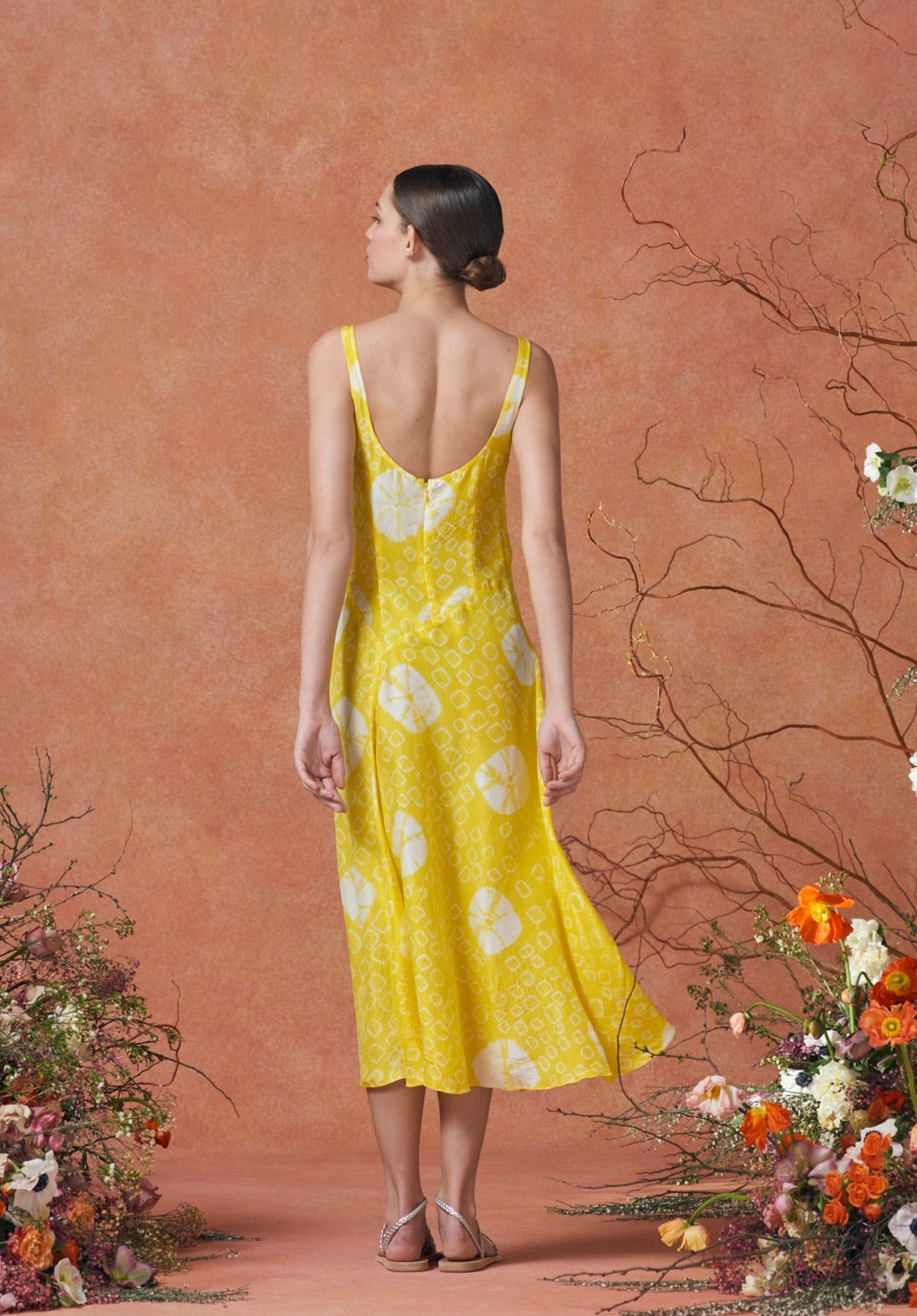 Sara Dress Shibori Yellow