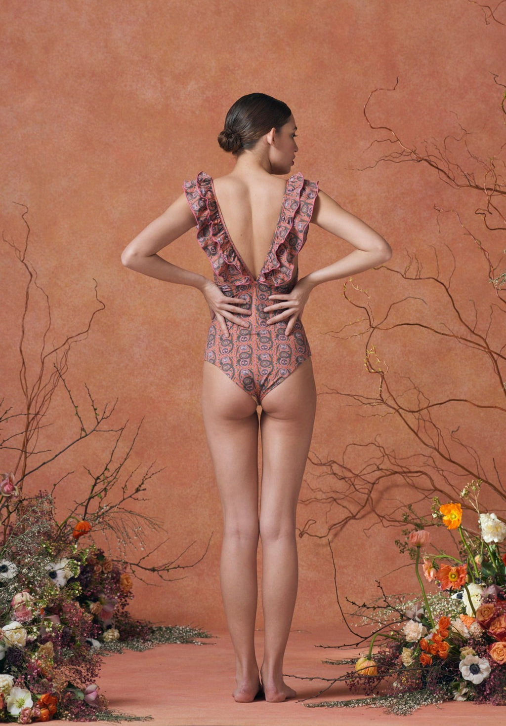 Peony Swimsuit Serpent Pink Sunset