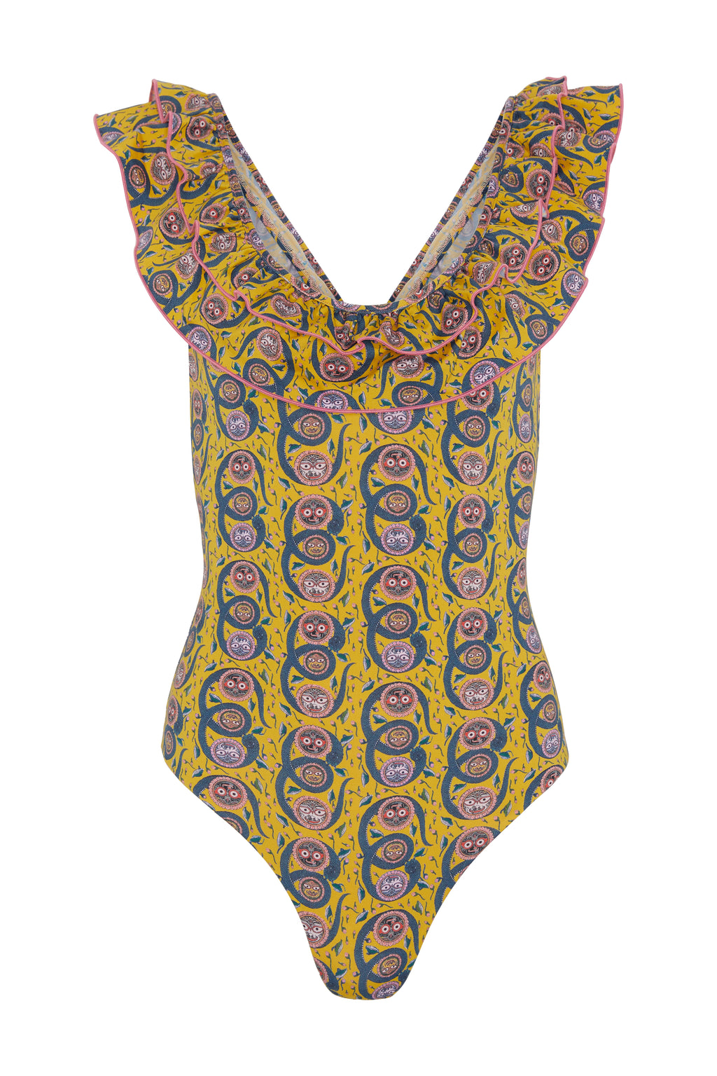 Peony Swimsuit Serpent Yellow