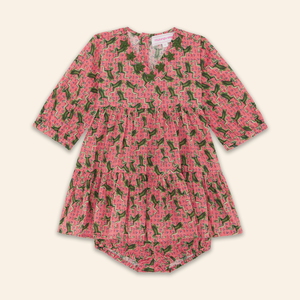 Kids Fran Dress Frog Blossom