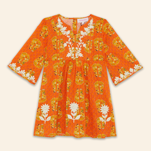 Kids Mia Dress Lotus Feet Coral