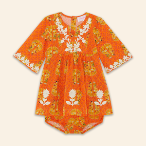 Kids Mia Dress Lotus Feet Coral